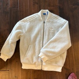 Sherpa zip up bomber jacket